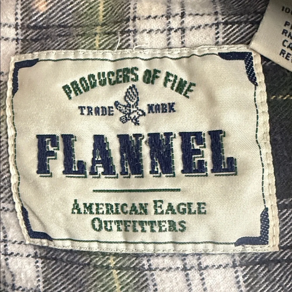 Plaid Flannel Shirt ( Bleach Accents) with Johnny Cash stitched Appliqué - Picture 8 of 8
